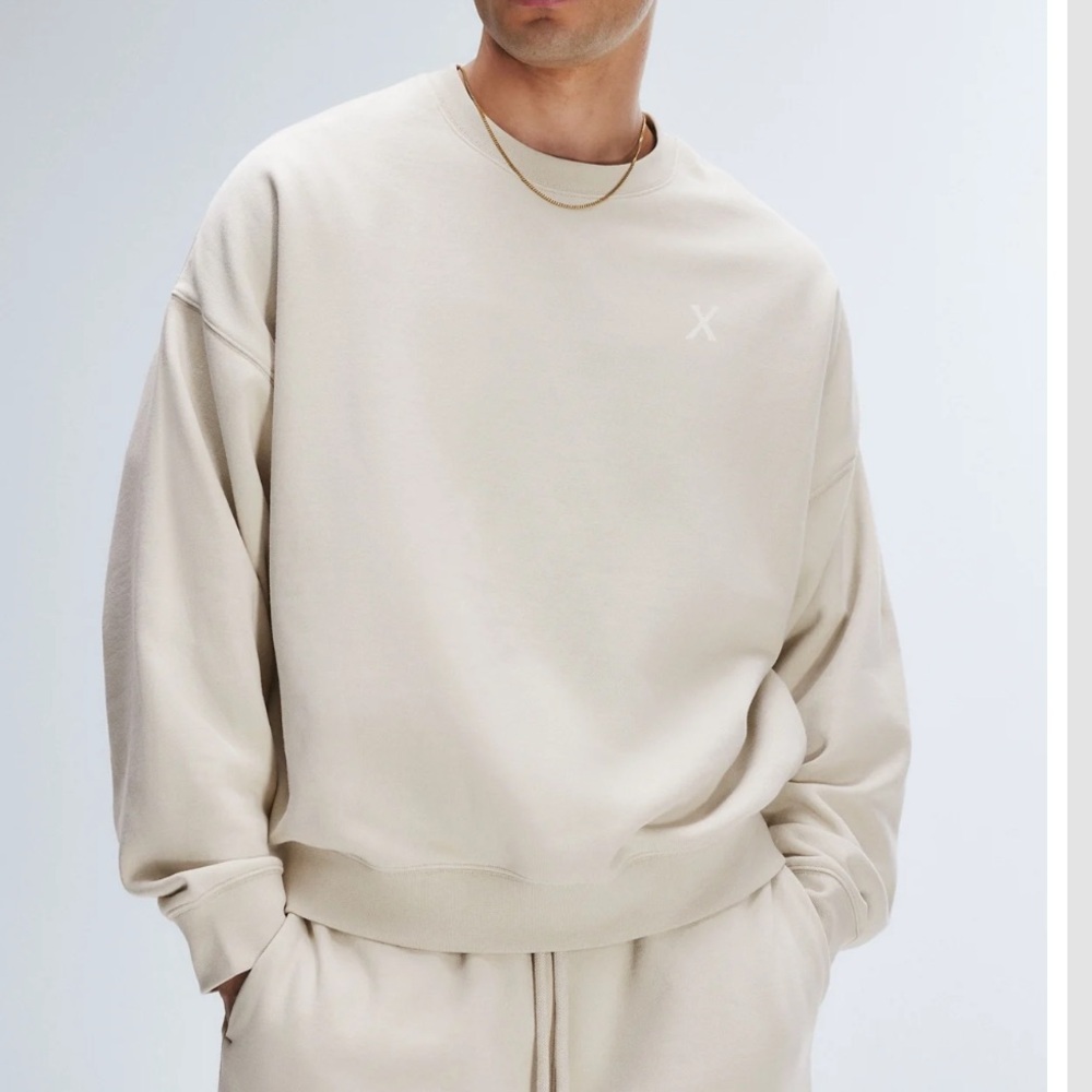 Savage X Fenty Cream Mens Crew Neck Sweater XL